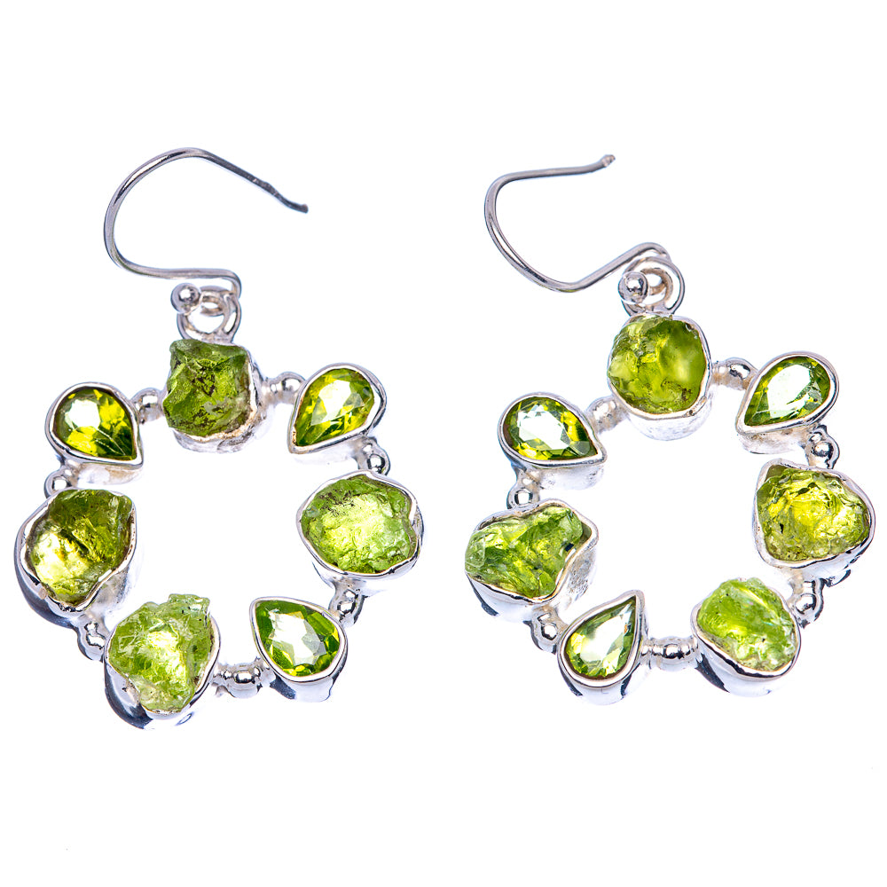 Premium Peridot Earrings 1 5/8" (925 Sterling Silver) E1636