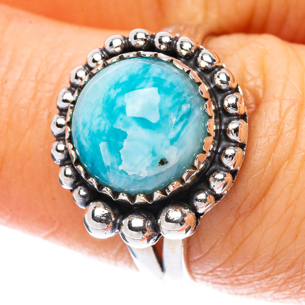 Larimar Ring Size 7.25 (925 Sterling Silver) R2286