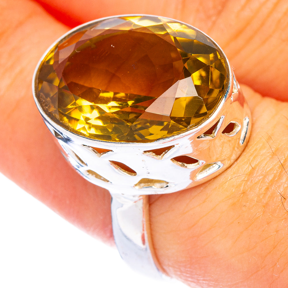 Faceted Citrine Ring Size 7.5 (925 Sterling Silver) R144425