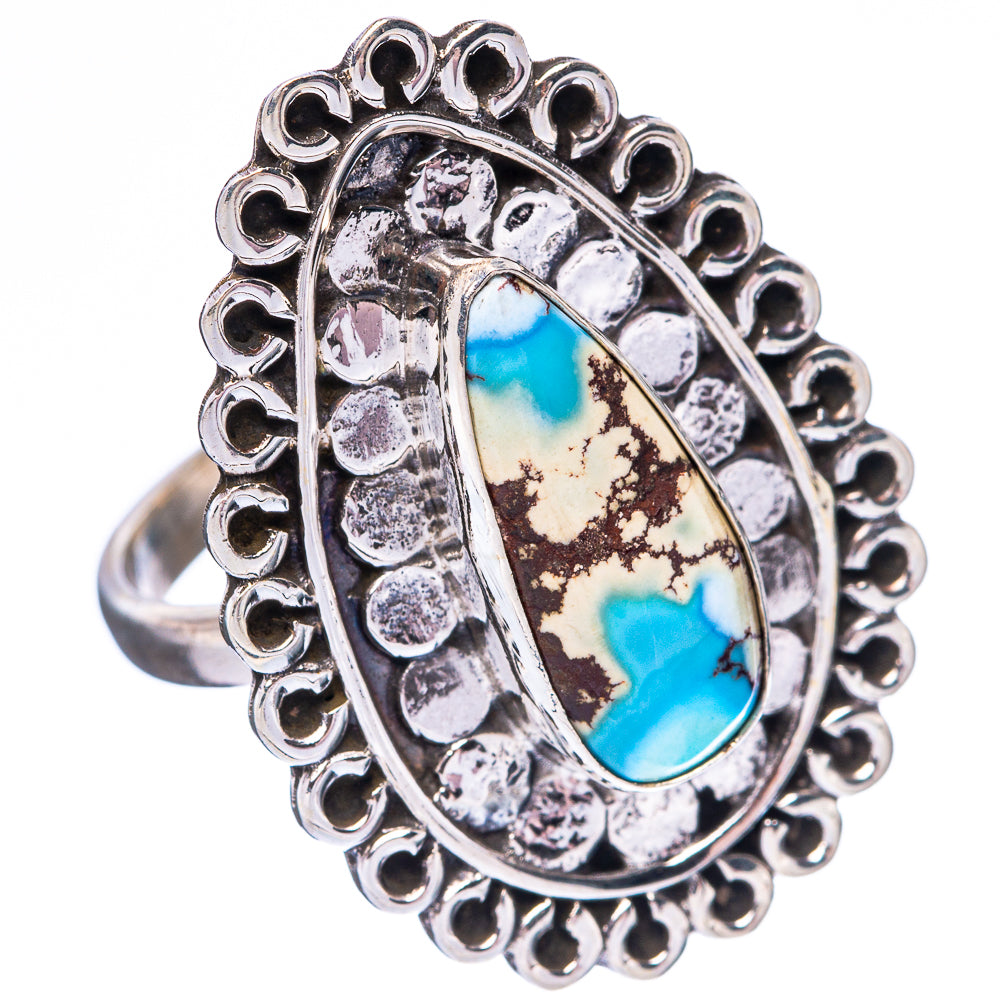 Rare Golden Hills Turquoise Ring Size 9 (925 Sterling Silver) R4259