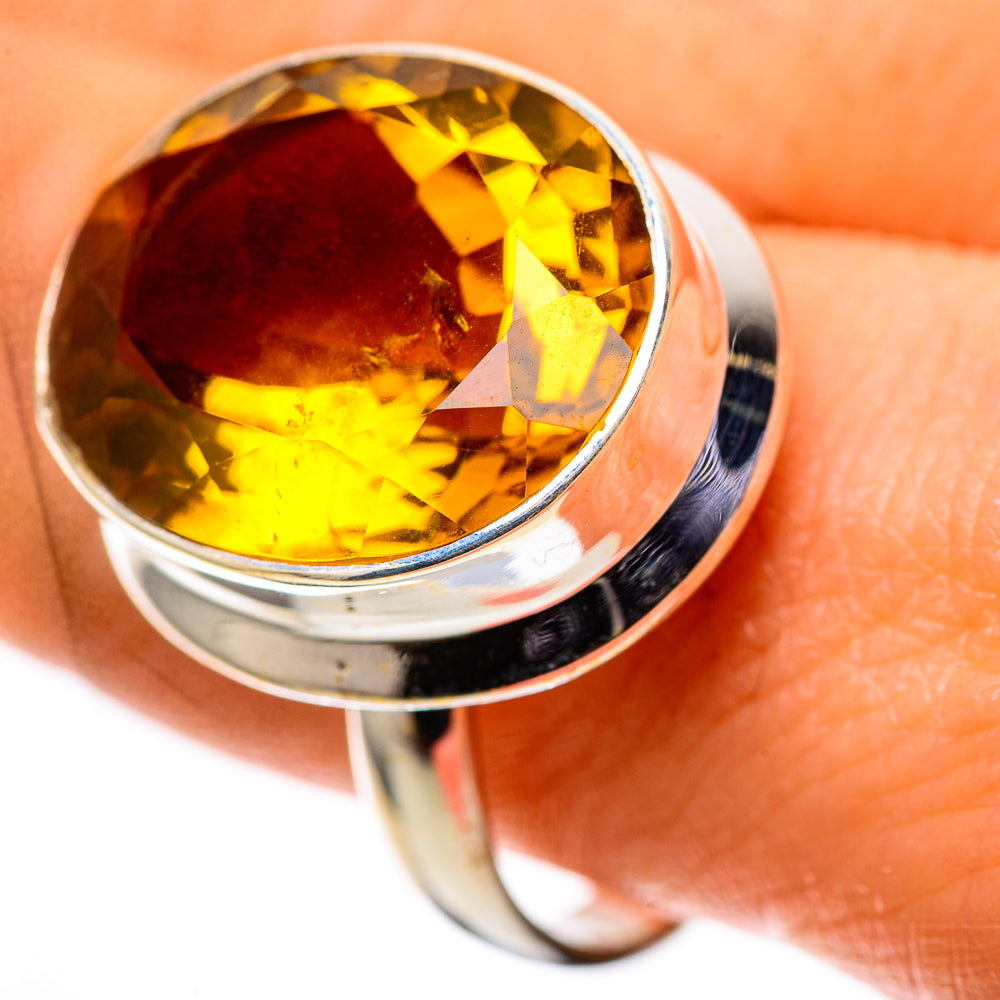 Faceted Citrine 925 Sterling Silver Ring Size 10 (925 Sterling Silver) RING139607