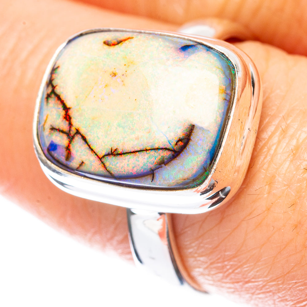Rare Sterling Opal Ring Size 8.25 (925 Sterling Silver) R3088