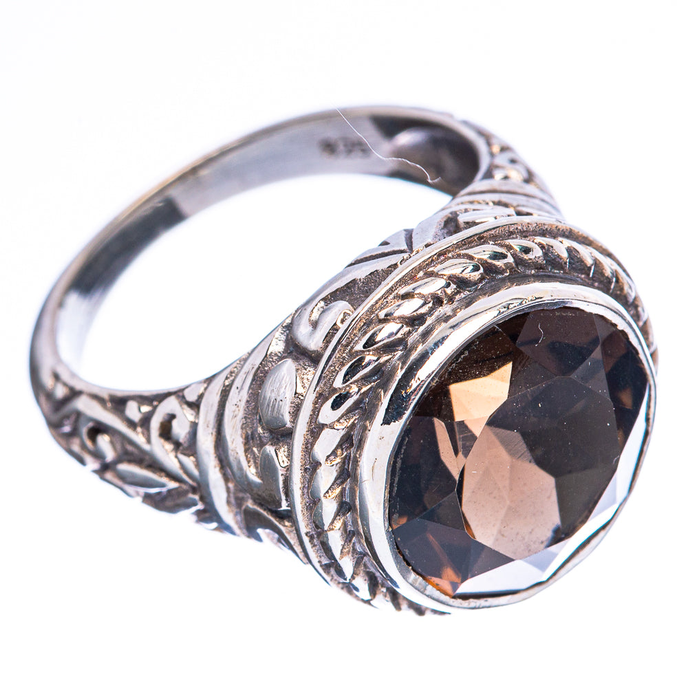Smoky Quartz Ring Size 6.5 (925 Sterling Silver) R3155