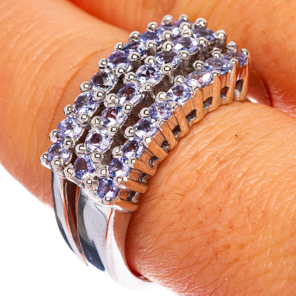Rare Faceted Tanzanite Ring Size 8.75 (925 Sterling Silver) R1289