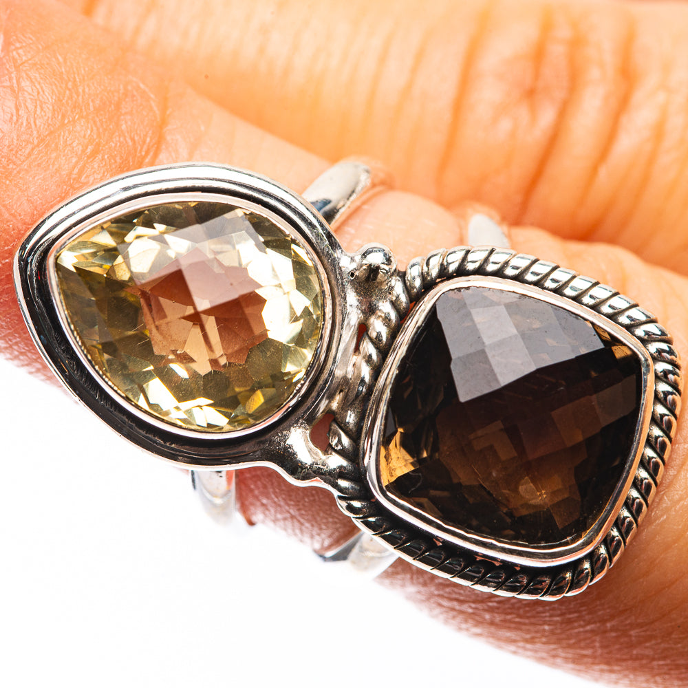 Large Multi-Topaz Ring Size 6 (925 Sterling Silver) R142759