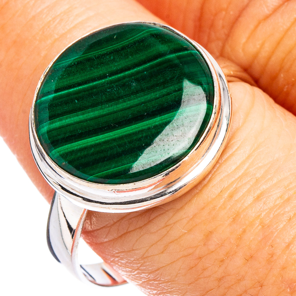 Malachite Ring Size 10.75 (.925 Sterling Silver)