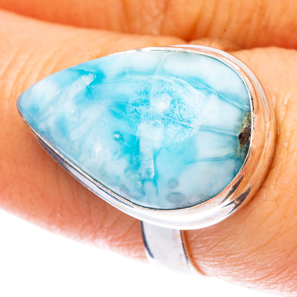 Larimar Ring Size 7.25 (925 Sterling Silver) R2493
