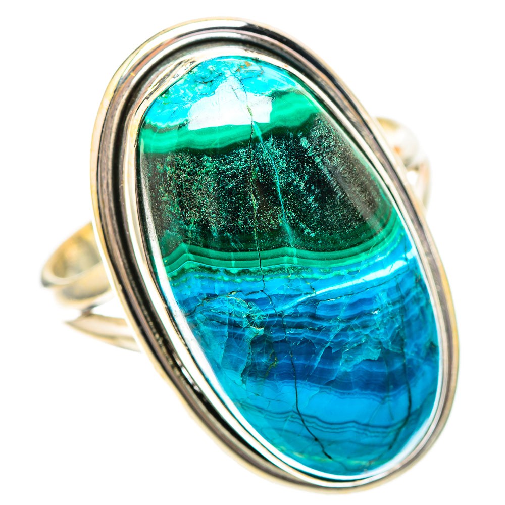 Malachite In Chrysocolla Ring Size 9.75 (925 Sterling Silver) RING139066