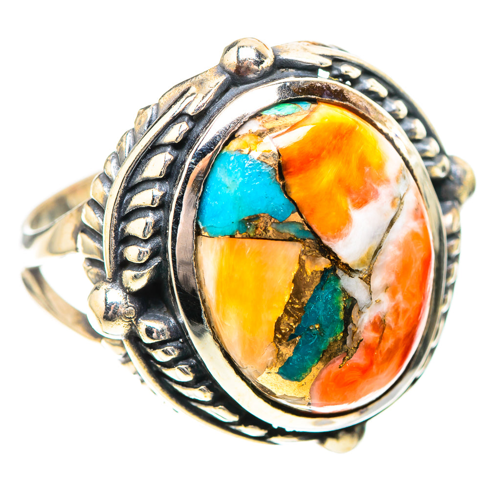 Spiny Oyster Turquoise 925 Sterling Silver Ring Size 8.25 (925 Sterling Silver) RING139523
