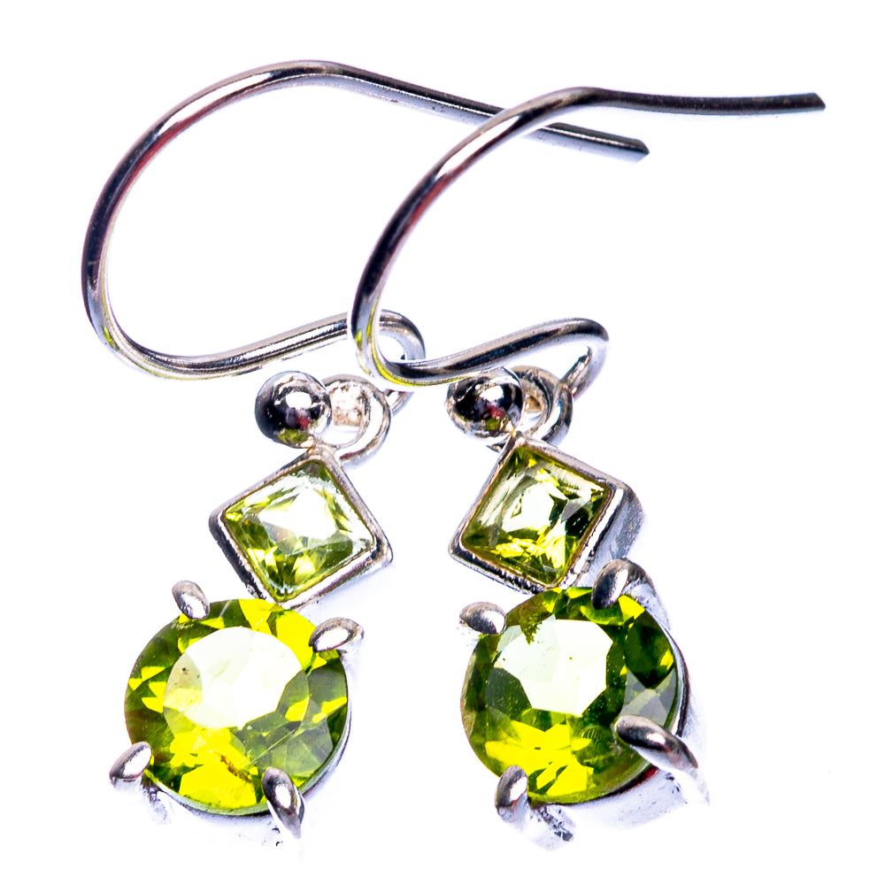 Peridot Dainty Earrings 1 1/8" (925 Sterling Silver) E432496
