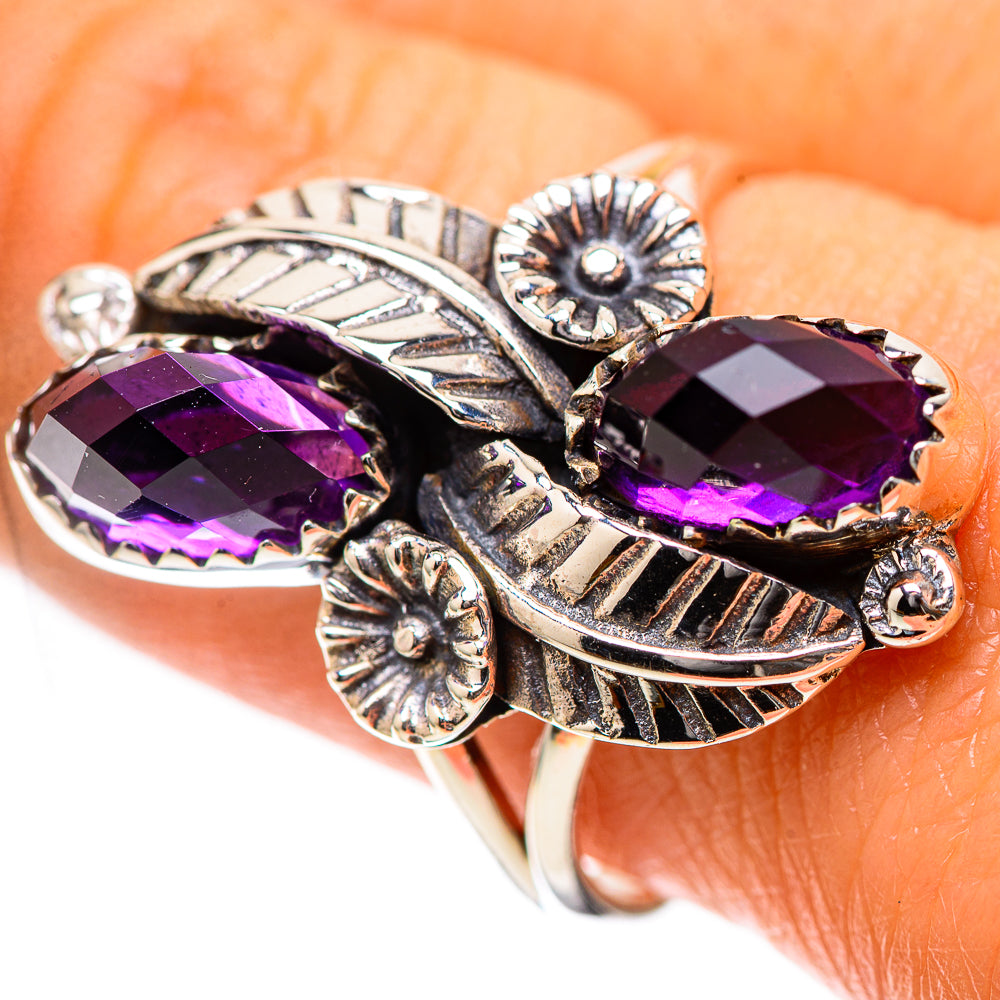 Faceted Amethyst Ring Size 9.25 (925 Sterling Silver) RING139181