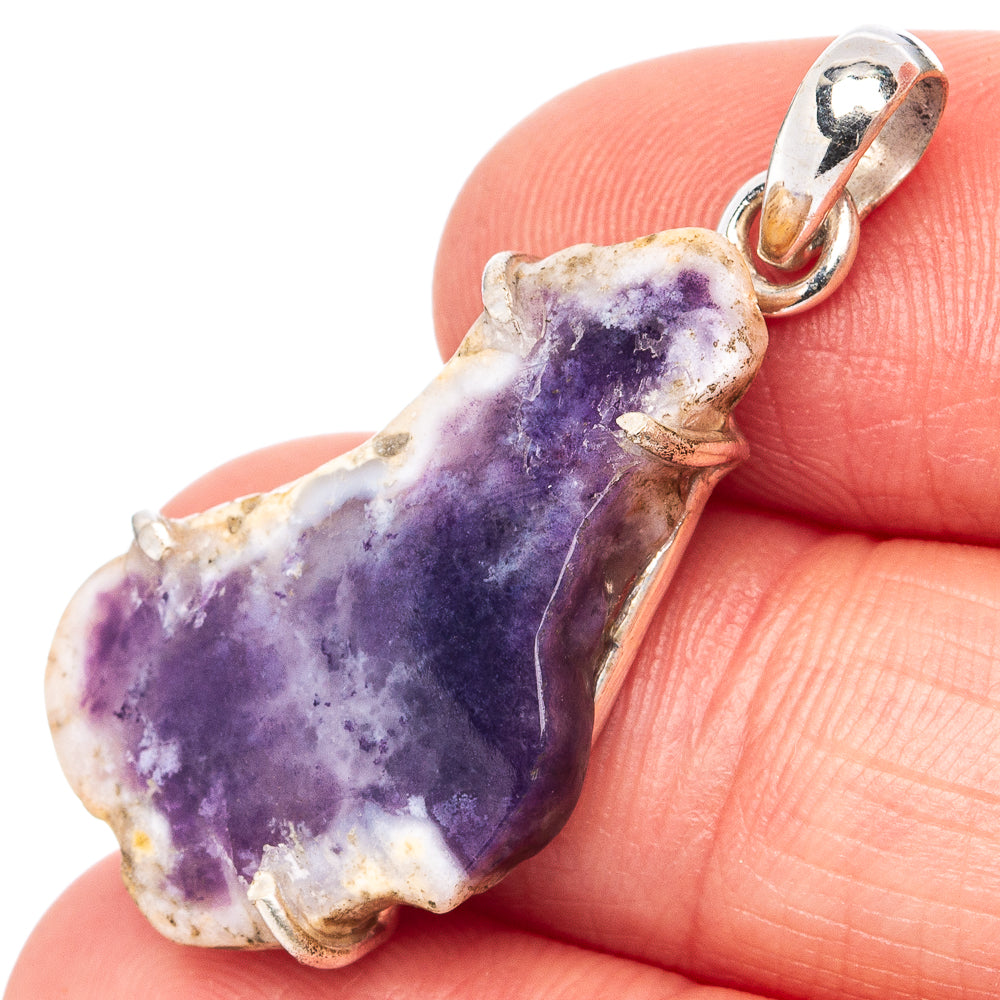 Mexican Purple Opal Pendant 1 3/8" (.925 Sterling Silver)
