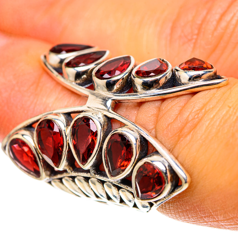 Large Garnet Ring Size 6 (925 Sterling Silver) RING138661