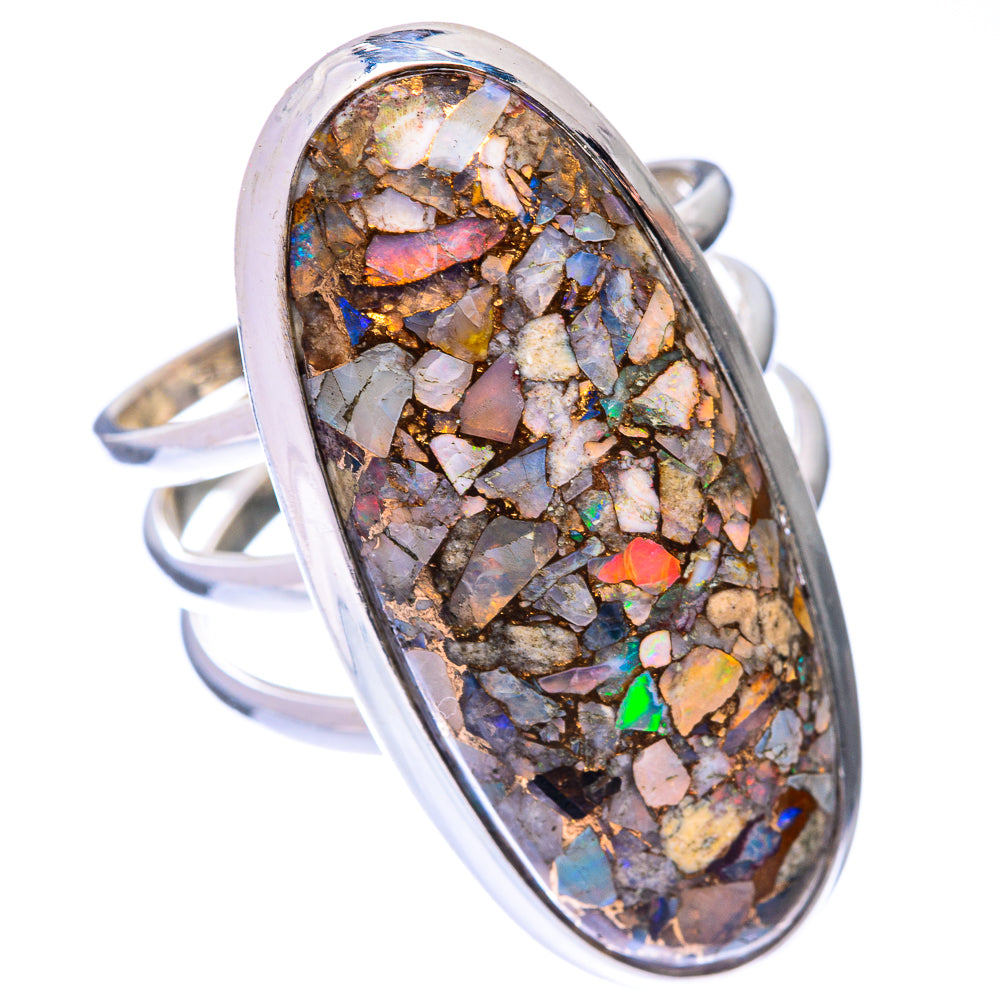Large Brecciated Ethiopian Opal Ring Size 9.75 (925 Sterling Silver) R140849