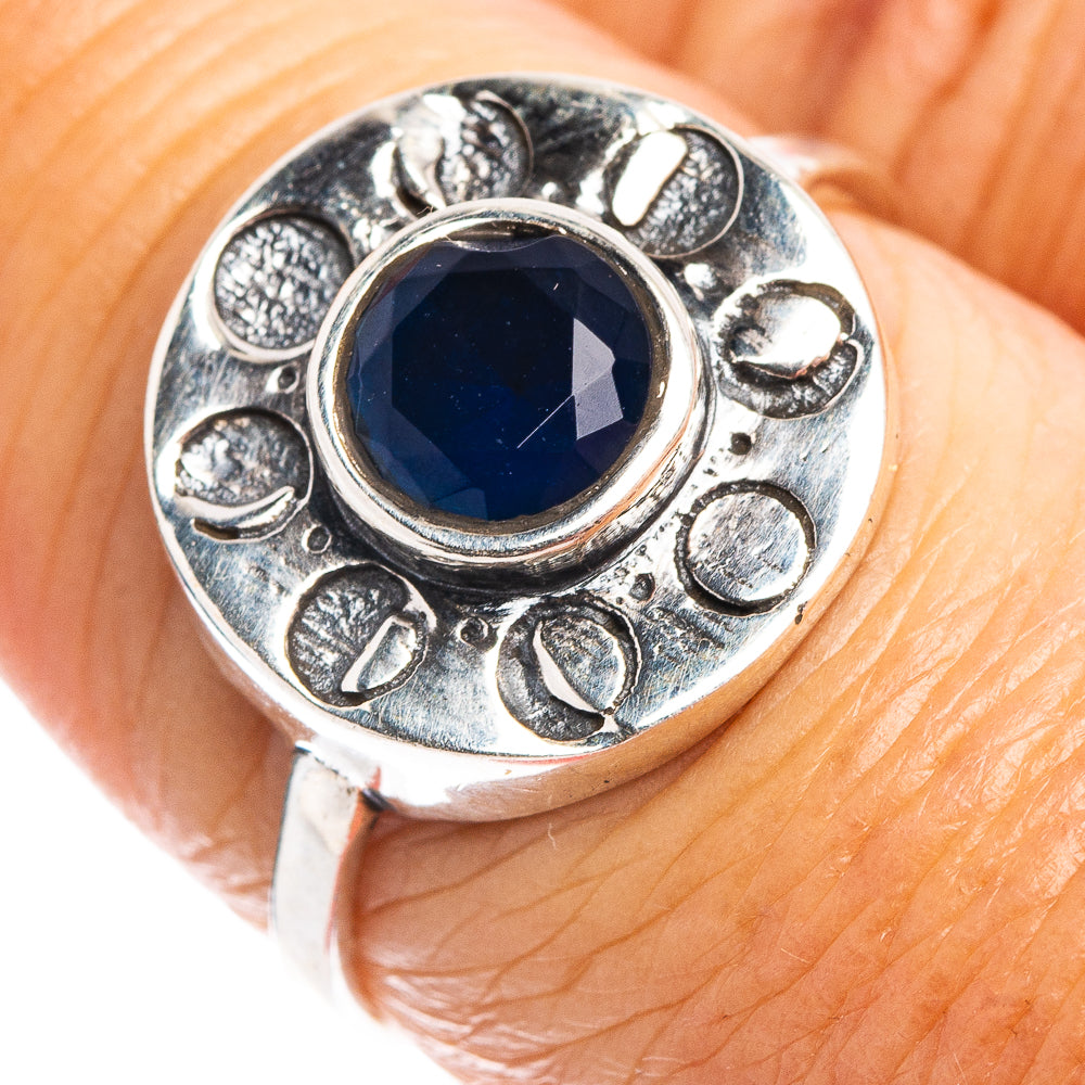 Blue Quartz Dainty Ring Size 8 (.925 Sterling Silver)