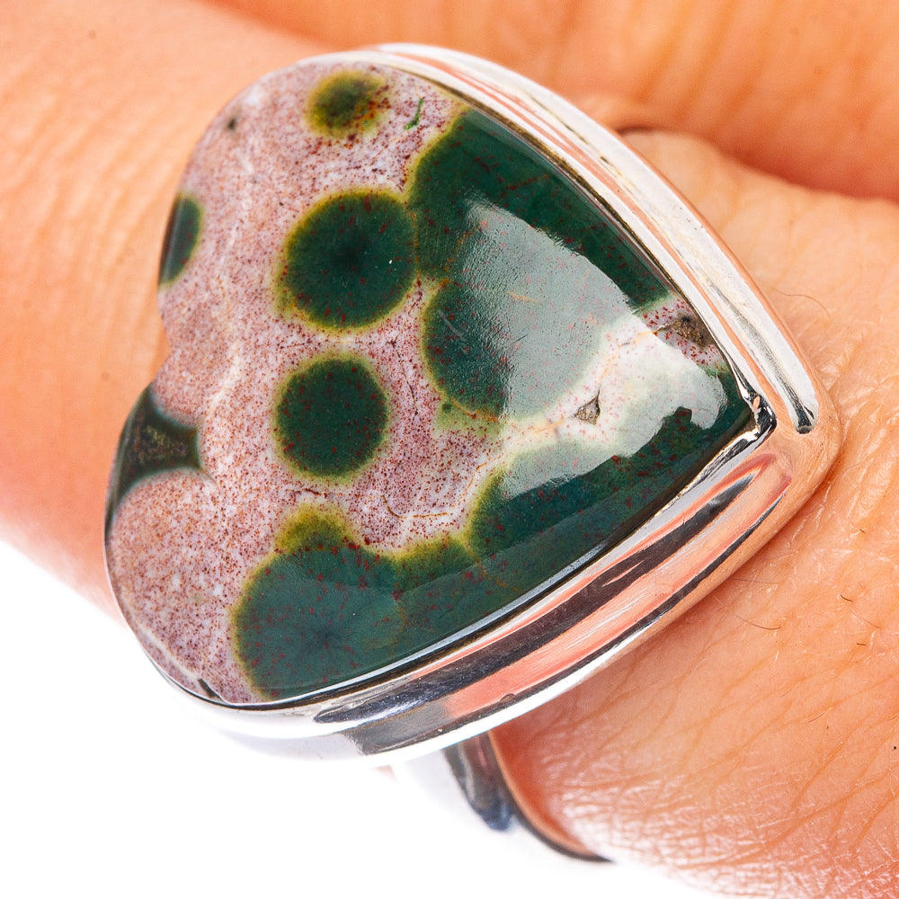 Ocean Jasper Ring Size 9 (925 Sterling Silver) R1558