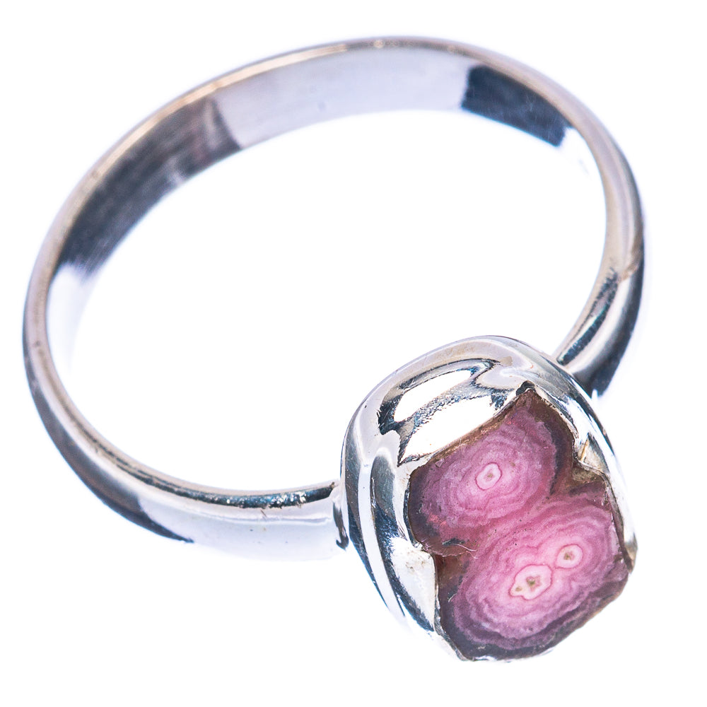 Rare Rhodochrosite Stalactite Ring Size 7.75 (925 Sterling Silver) R2792
