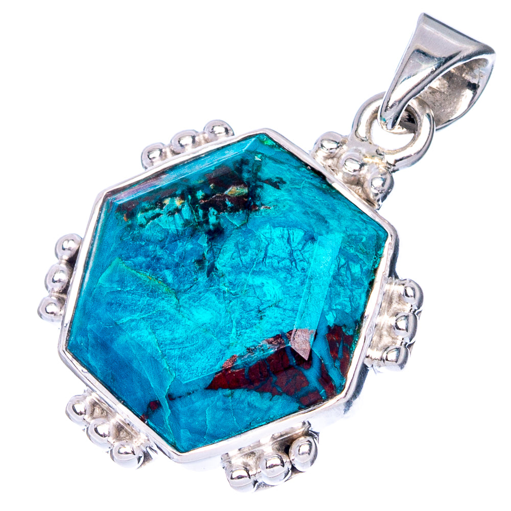 Premium Shattuckite Pendant 1 1/8" (925 Sterling Silver) P41165