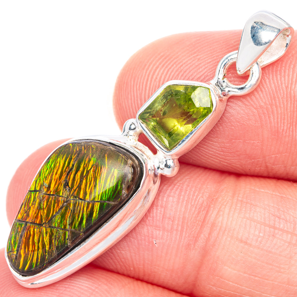 Canadian Ammolite Pendant 1 5/8" (925 Sterling Silver) PD39846
