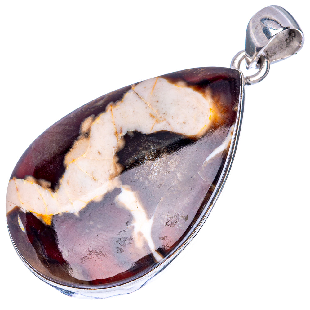 Peanut Wood Jasper Pendant 1 3/4" (925 Sterling Silver) P42222