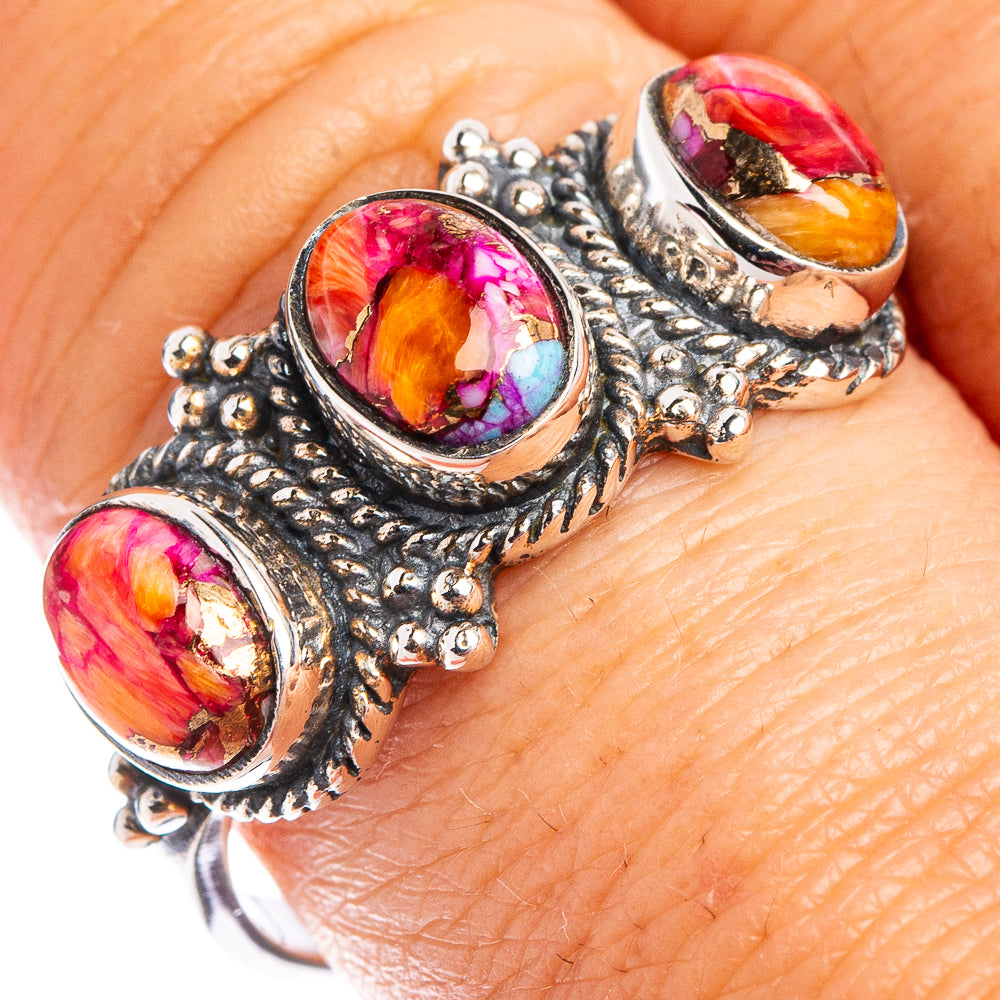 Pink Daliah Mohave Turquoise Ring Size 9.75 (.925 Sterling Silver)
