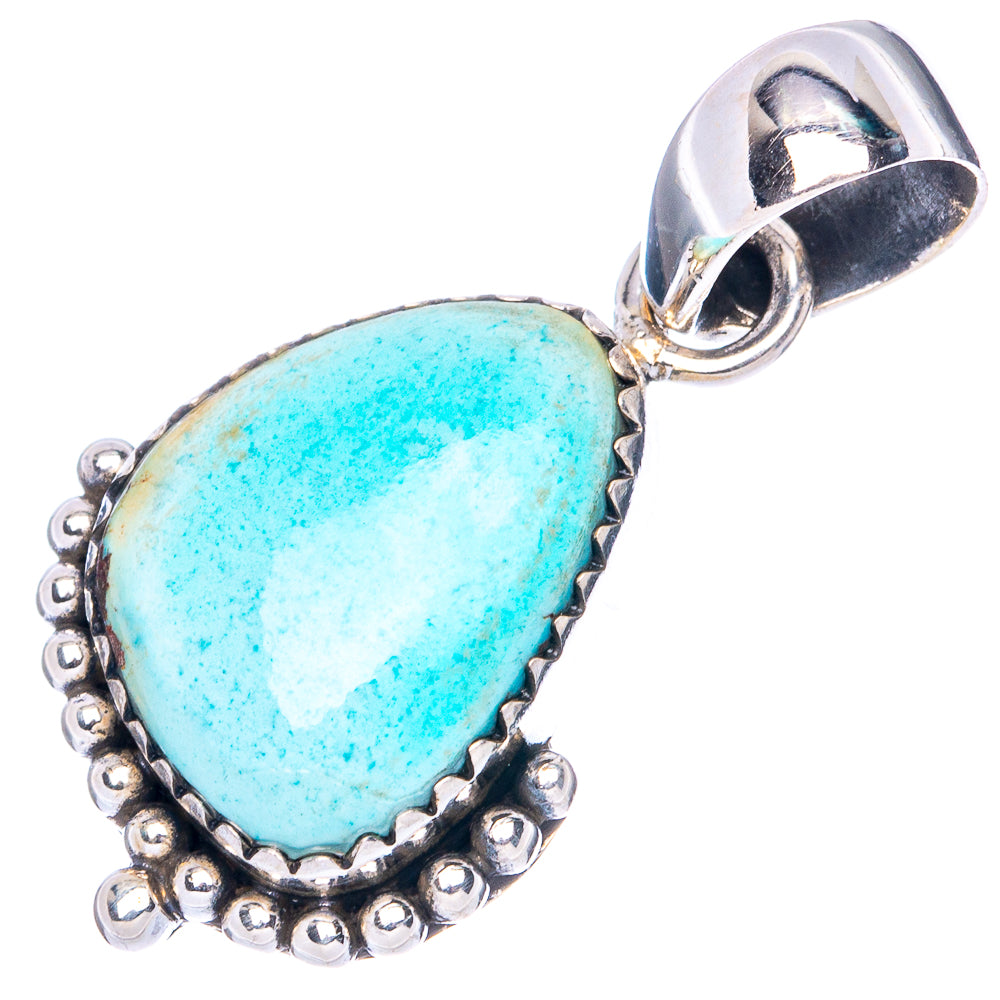 Larimar 925 Sterling Silver Pendant 1 3/8" (925 Sterling Silver) P41934