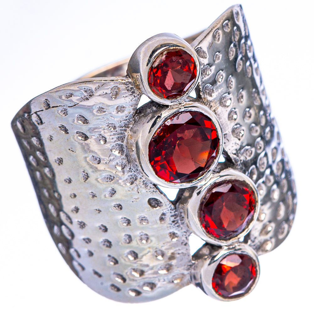 Garnet Ring Size 8.75 (925 Sterling Silver) R1396