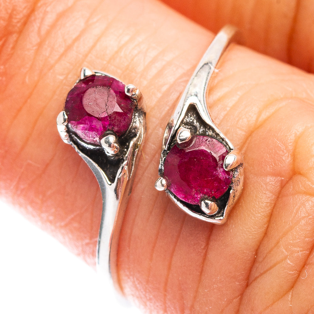 Dainty Red Sillimanite Ring Size 6 (.925 Sterling Silver)