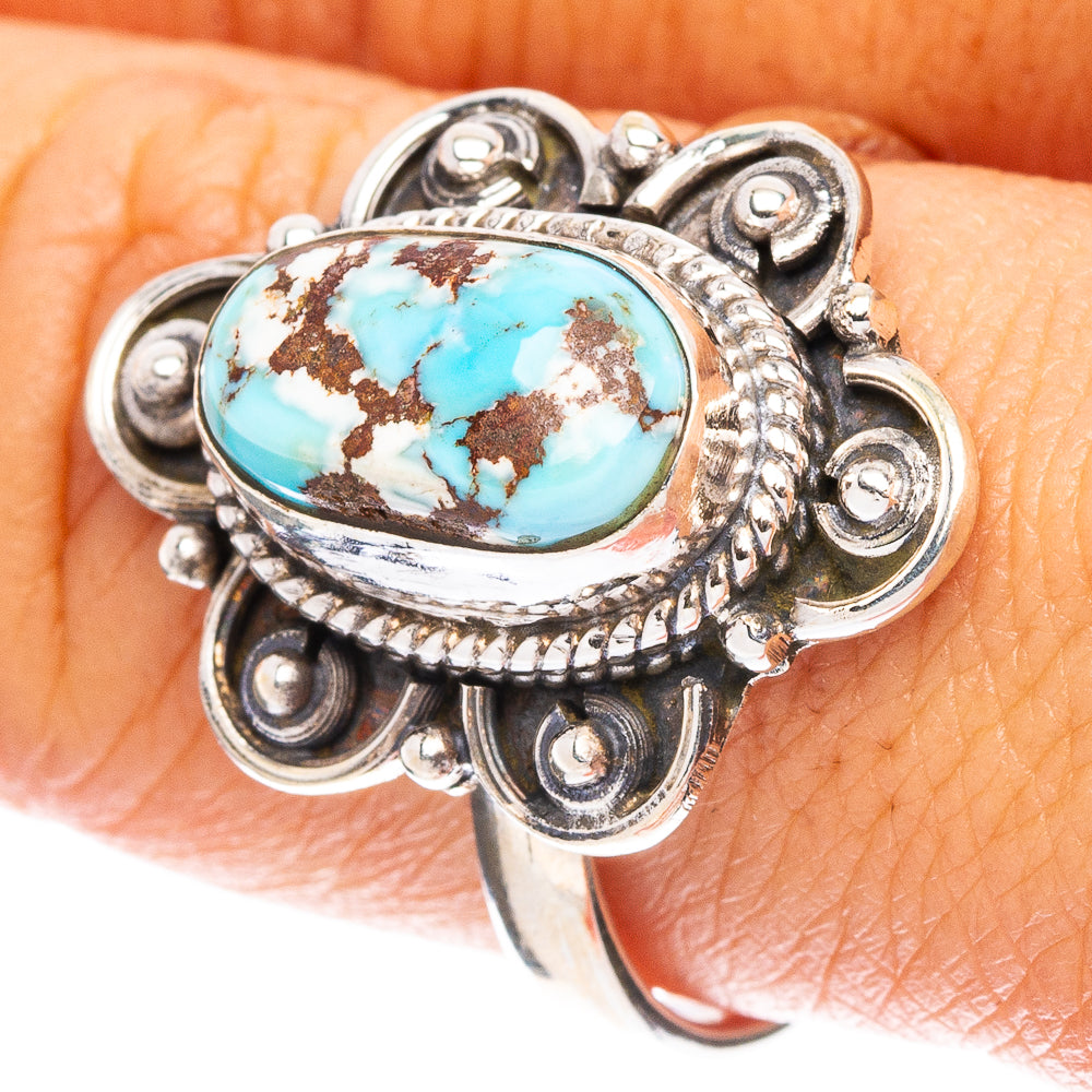 Rare Golden Hills Turquoise Ring Size 8.5 (925 Sterling Silver) R7847