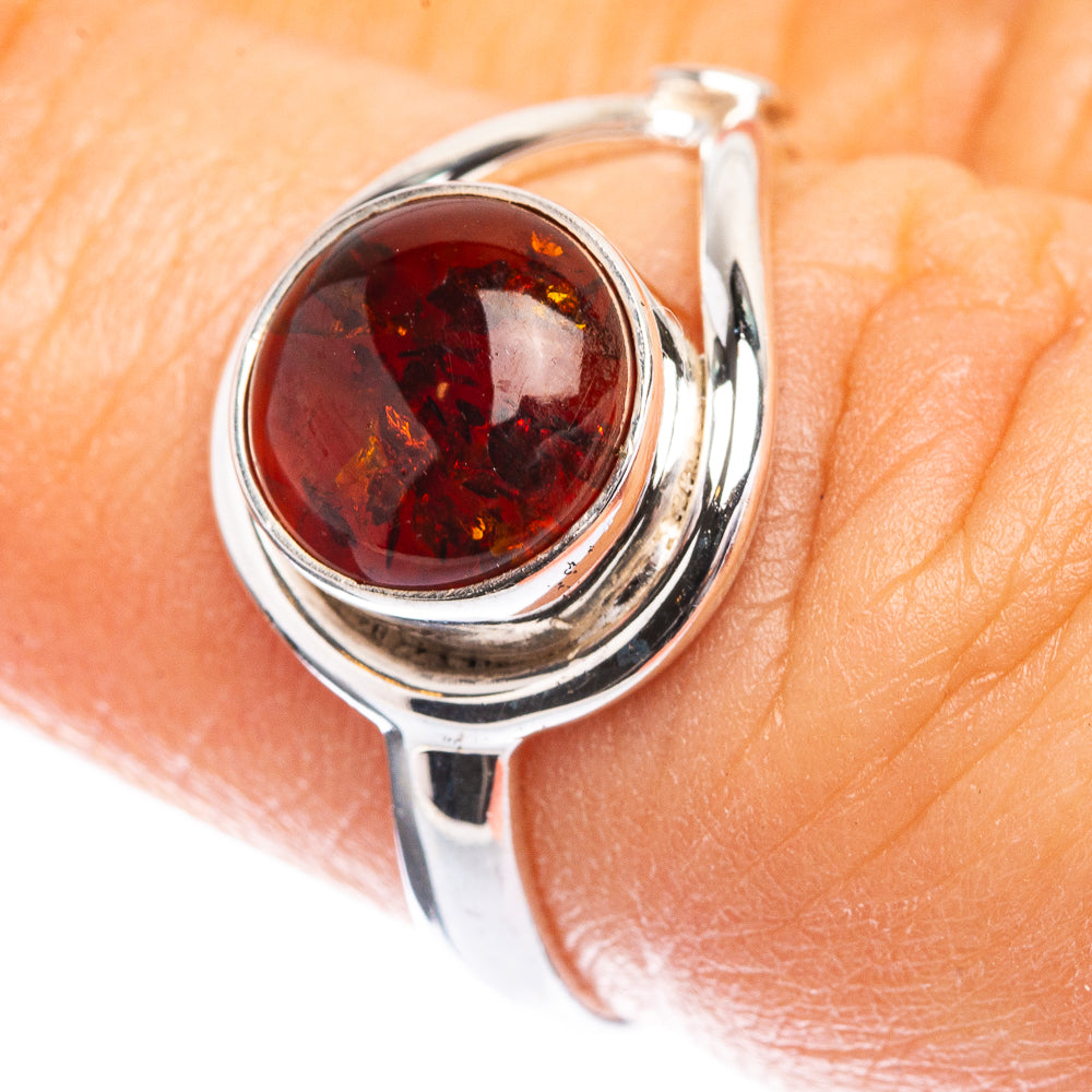 Baltic Amber Ring Size 6.5 (925 Sterling Silver) R142689