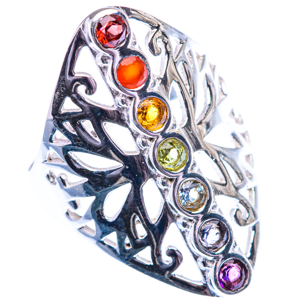 Rainbow Chakra 925 Sterling Silver Ring Size 9.75 (925 Sterling Silver) RING140330