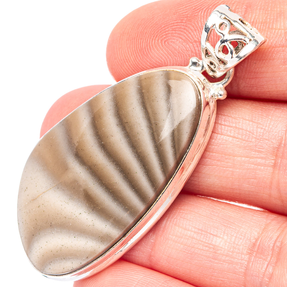 Striped Flint Pendant 2" (.925 Sterling Silver)