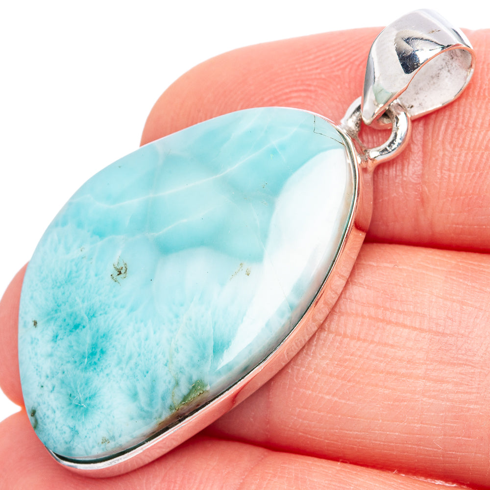 Larimar Pendant 1 5/8" (925 Sterling Silver) P42142