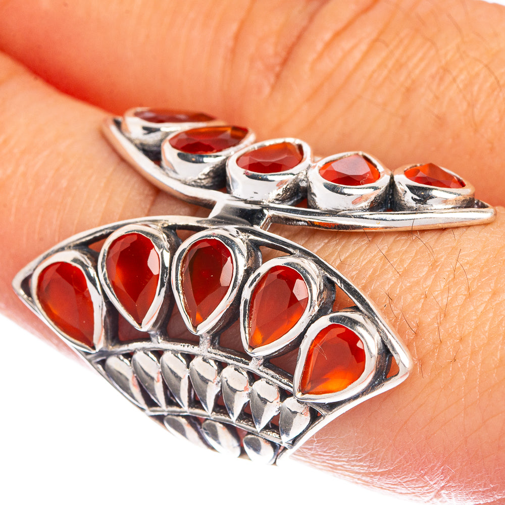 Large Carnelian Ring Size 8 (925 Sterling Silver) R144319