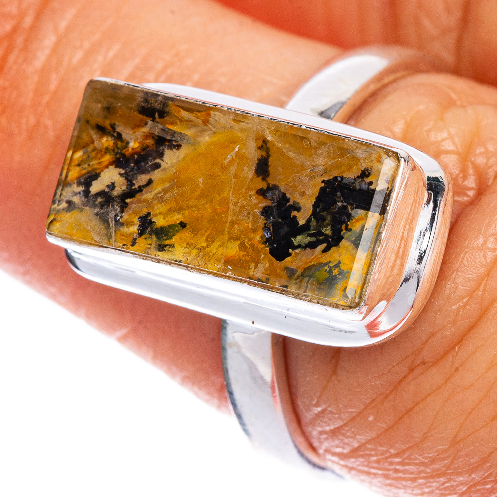 Scenic Dendritic Agate Ring Size 7 (925 Sterling Silver) R147239