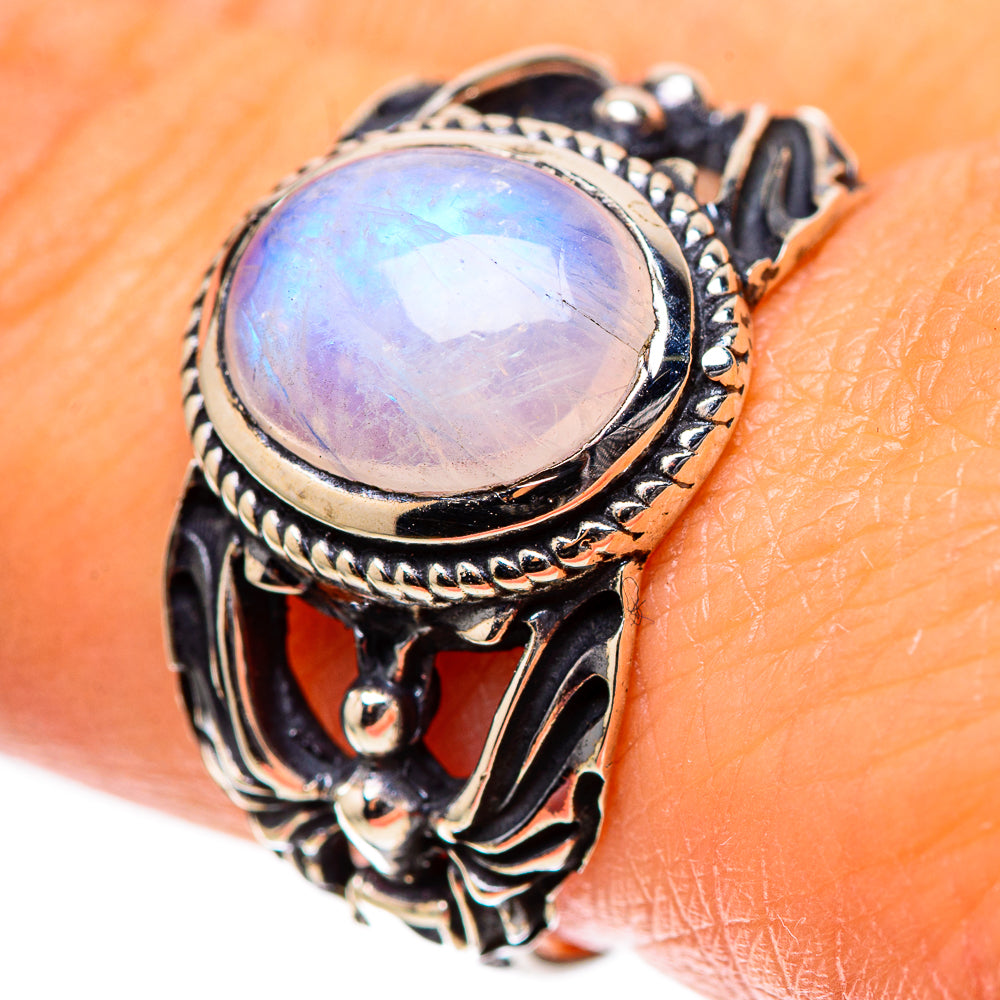 Rainbow Moonstone Ring Size 9.25 (925 Sterling Silver) RING138734