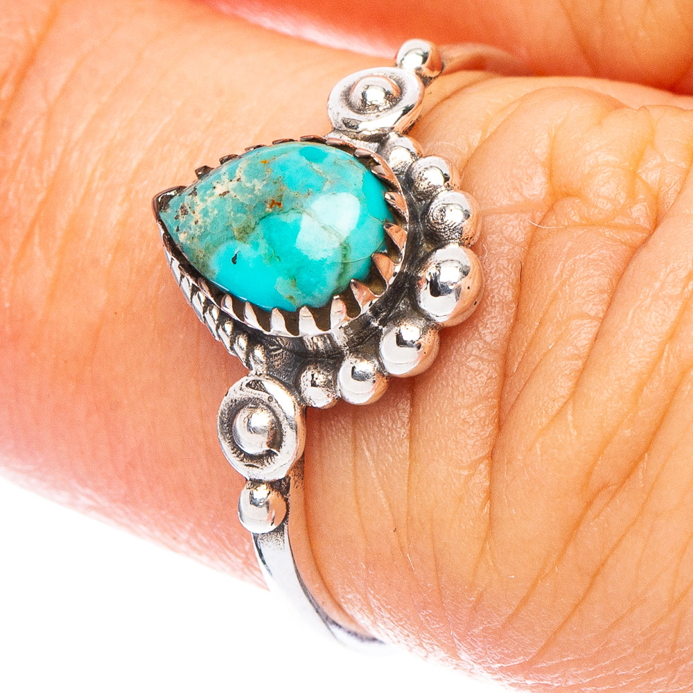 Value Arizona Turquoise Ring Size 6 (925 Sterling Silver) R7298