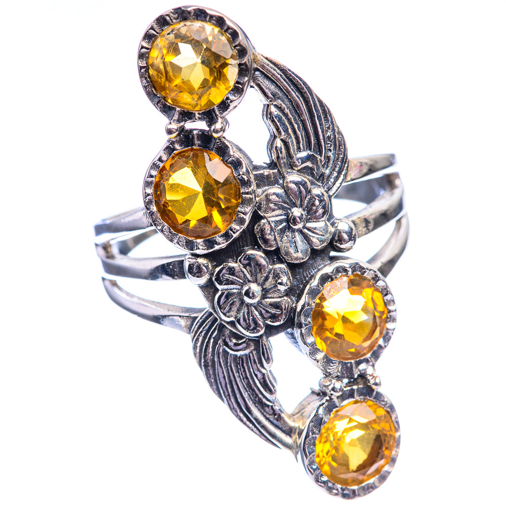 Faceted Citrine Ring Size 9.5 (925 Sterling Silver) R142036