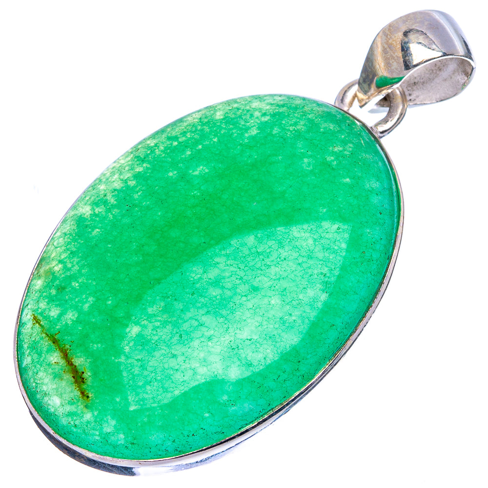 Green Aventurine Pendant 1 5/8" (925 Sterling Silver) P43318