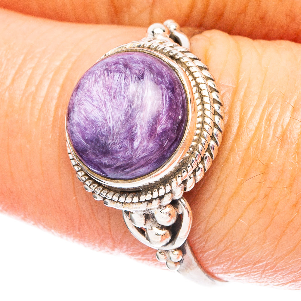 Charoite 925 Sterling Silver Ring Size 8.75 (925 Sterling Silver) R6194