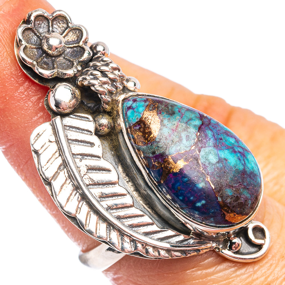 Purple Copper Turquoise Ring Size 6 (.925 Sterling Silver)