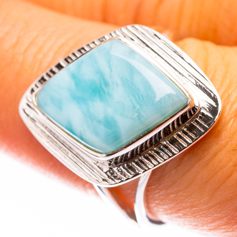 Premium Larimar Ring Size 8 (925 Sterling Silver) R141878