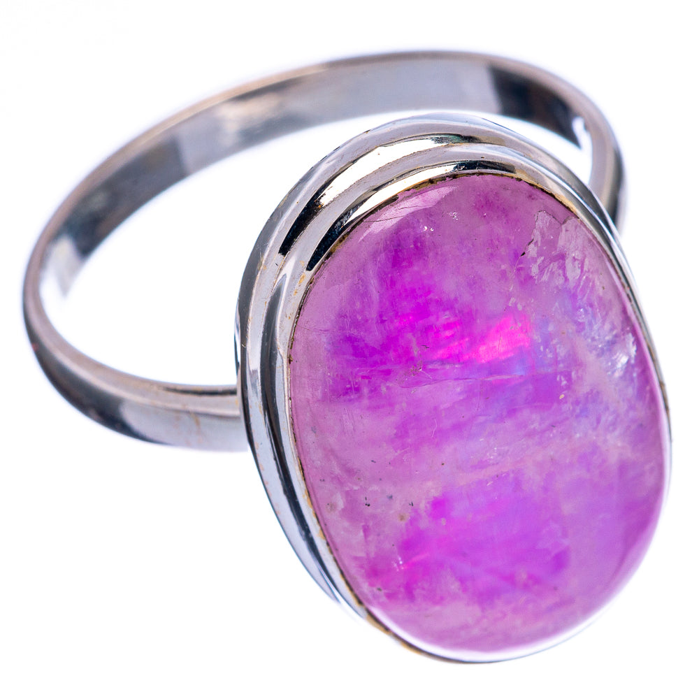 Large Pink Moonstone Ring Size 13.75 (925 Sterling Silver) R146483