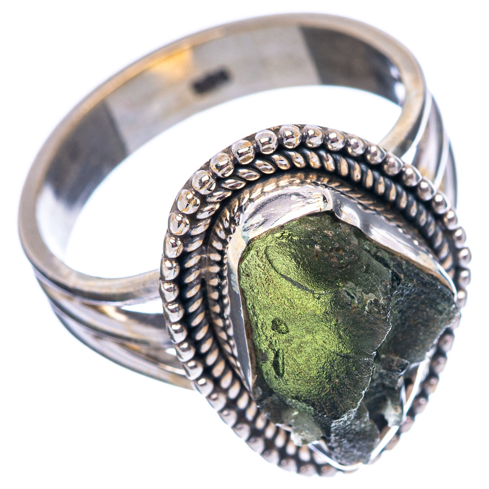 Moldavite Ring Size 7.5 (.925 Sterling Silver)