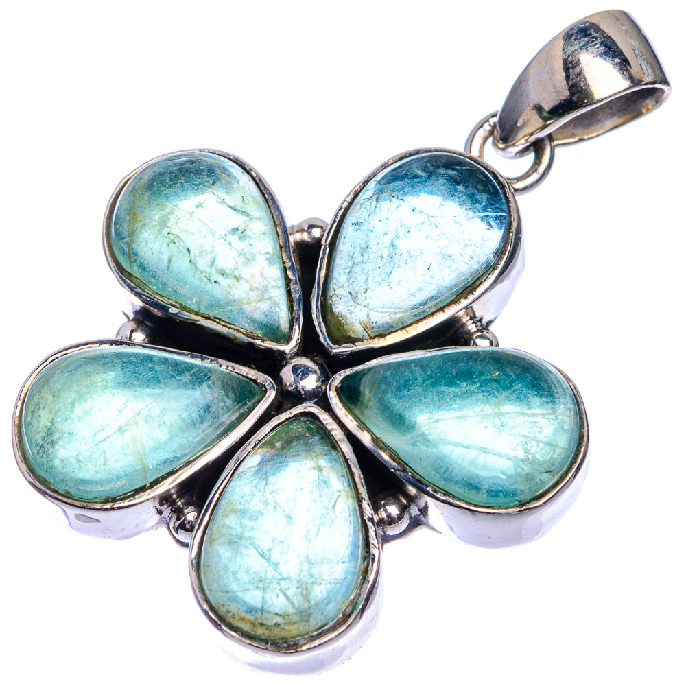 Blue Fluorite Pendant 1 1/2" (925 Sterling Silver) P39702