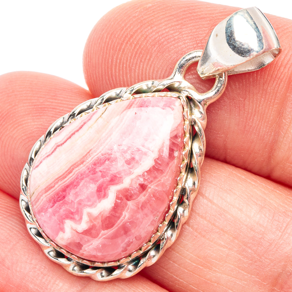 Rhodochrosite Pendant 1 3/8" (925 Sterling Silver) P44404