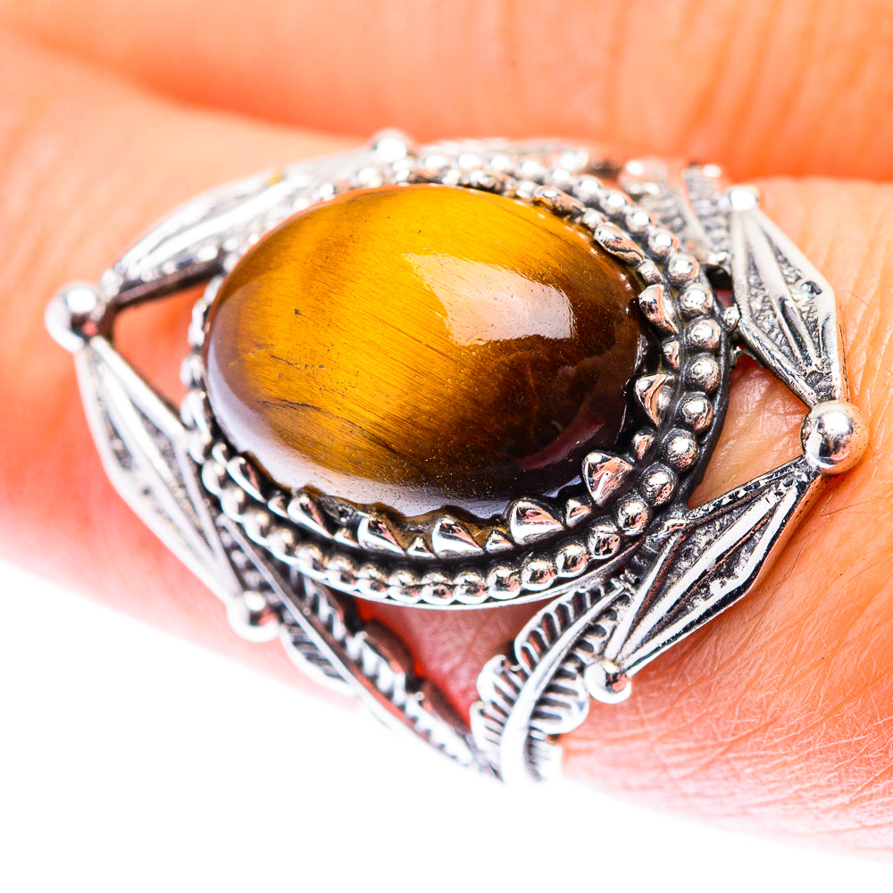 Tiger Eye Ring Size 7.5 (925 Sterling Silver) RING140153