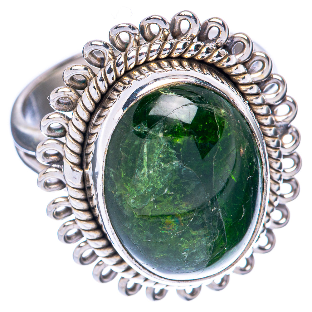 Rare Chrome Diopside Ring Size 7.25 (925 Sterling Silver) R2123