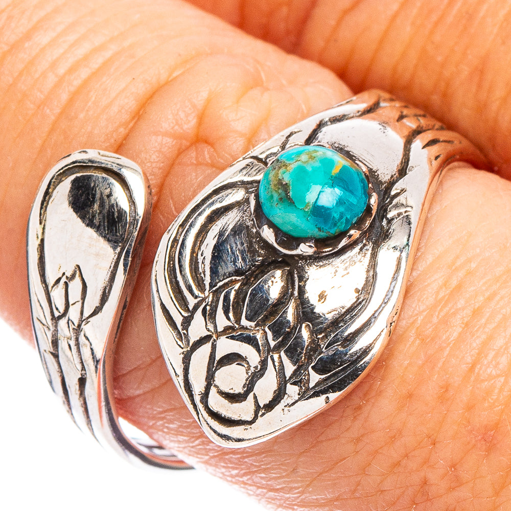 Arizona Turquoise Native Style Ring Size 9.5 (.925 Sterling Silver)