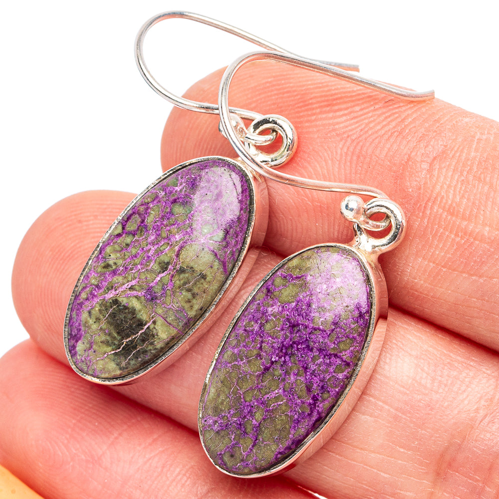 Stichtite Earrings 1 5/8" (925 Sterling Silver) E2745
